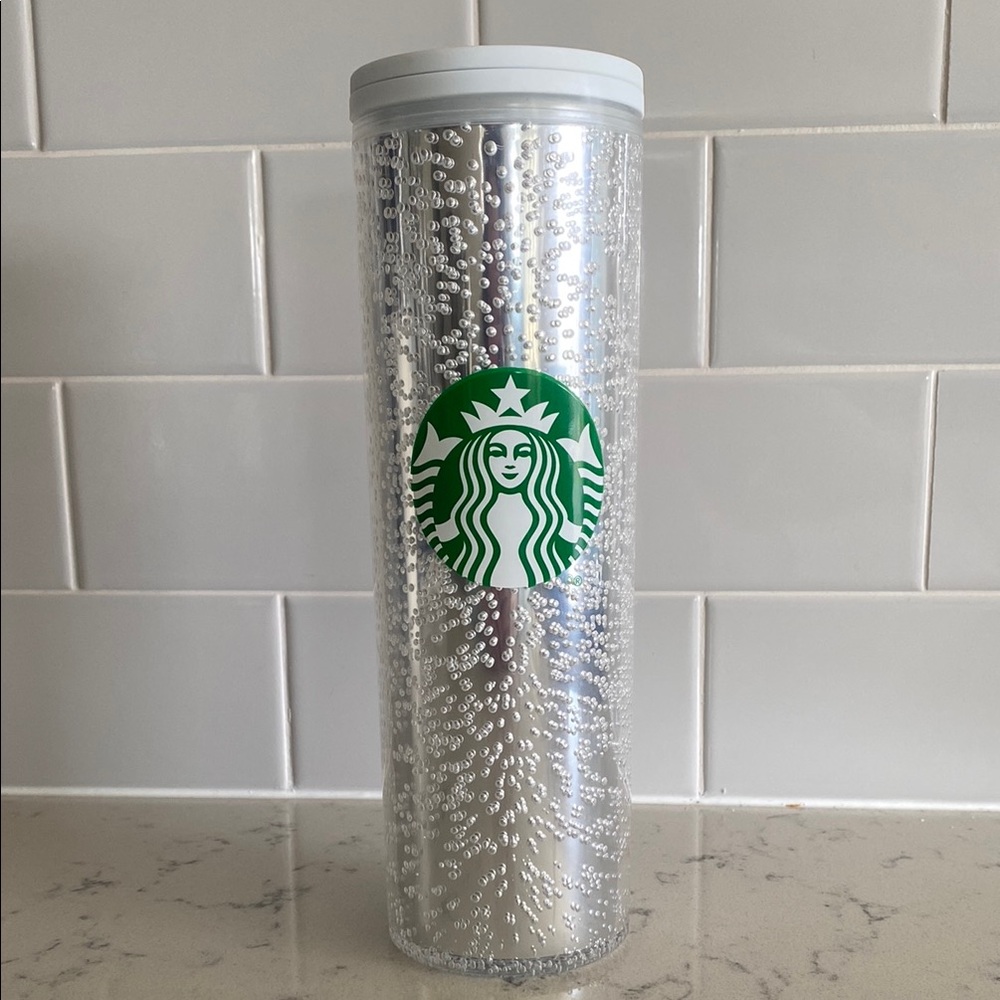 Starbucks 16 oz Silver Tumbler